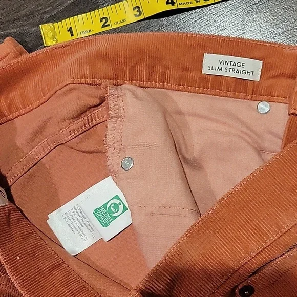 ❤️ NWOT! J CREW CORDUROY HIGH RISE VINTAGE SLIM STRAIGHT JEANS / PANTS, 4 (27) - Picture 4 of 7